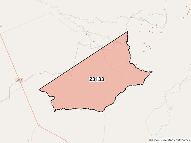 Mapa del código postal 23133, La Paz, Baja California Sur