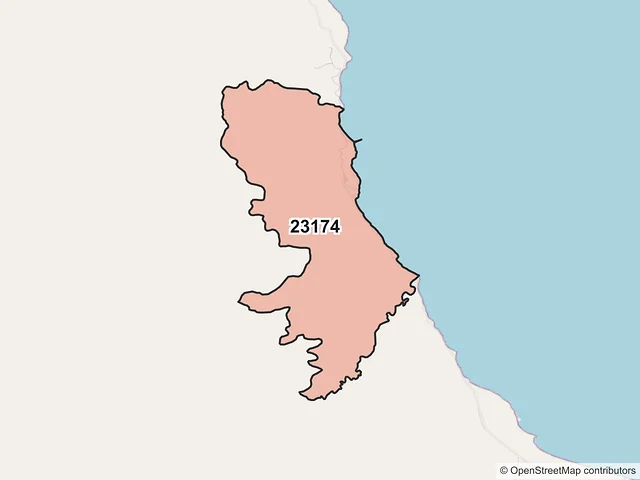 Mapa del código postal 23174, La Paz, Baja California Sur