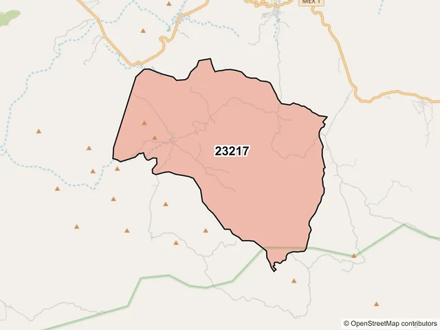 Mapa del código postal 23217, La Paz, Baja California Sur