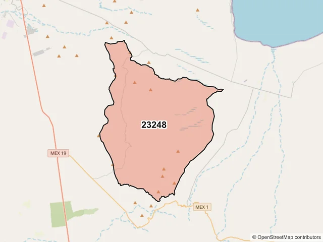Mapa del código postal 23248, La Paz, Baja California Sur