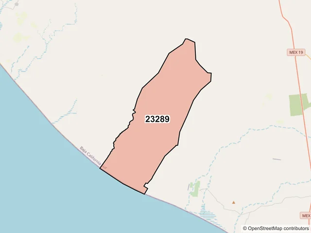 Mapa del código postal 23289, La Paz, Baja California Sur