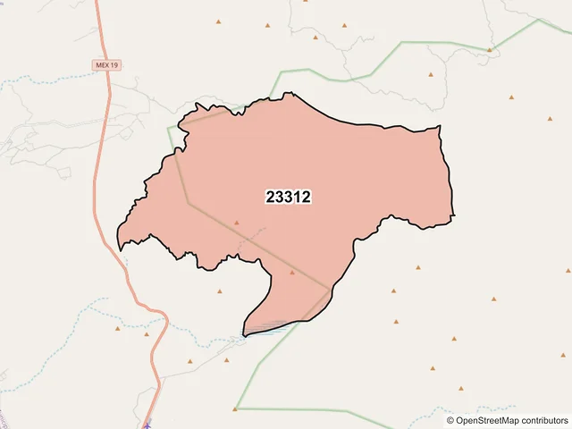 Mapa del código postal 23312, La Paz, Baja California Sur