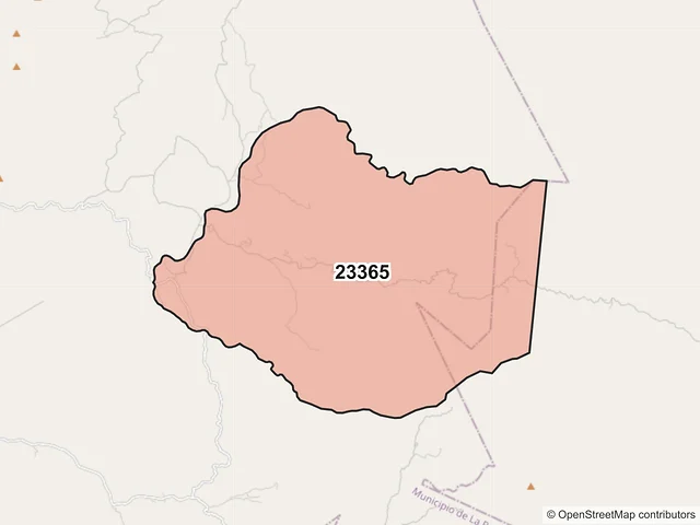 Mapa del código postal 23365, La Paz, Baja California Sur