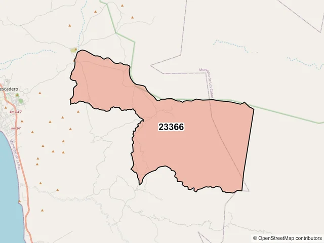Mapa del código postal 23366, La Paz, Baja California Sur