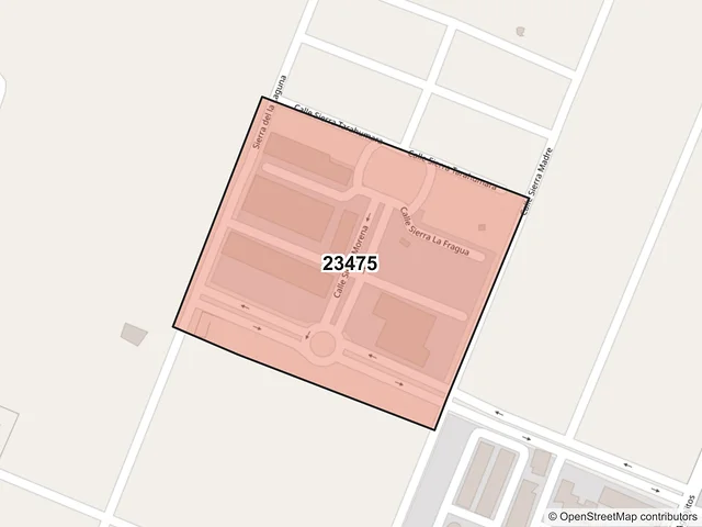 Mapa del código postal 23475, Los Cabos, Baja California Sur