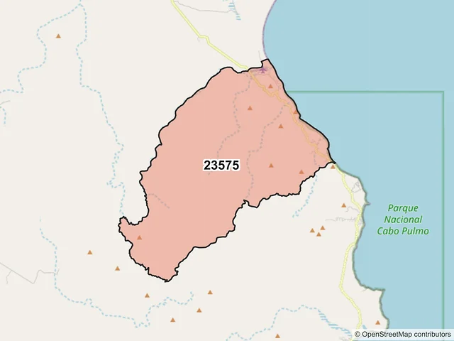 Mapa del código postal 23575, Los Cabos, Baja California Sur