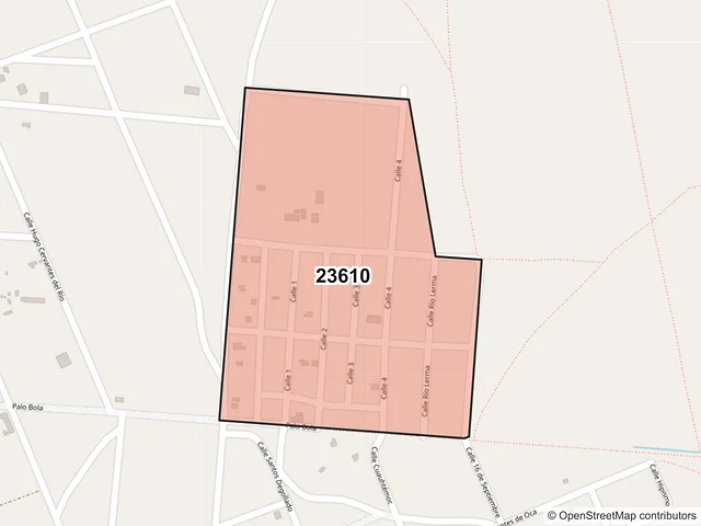 Mapa del código postal 23610, Comondú, Baja California Sur