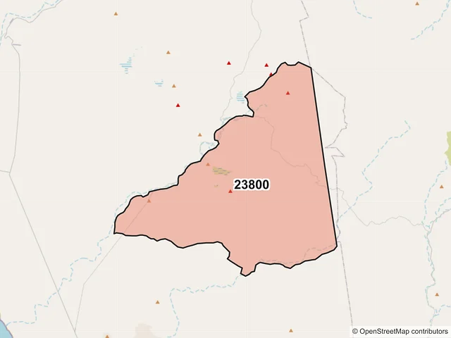 Mapa del código postal 23800, Comondú, Baja California Sur