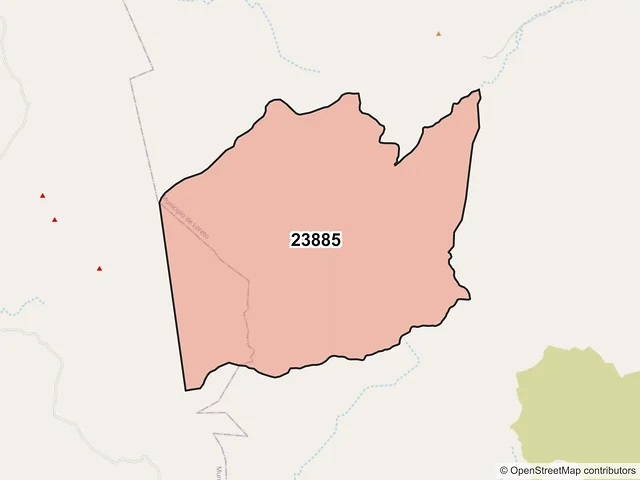 Mapa del código postal 23885, Loreto, Baja California Sur
