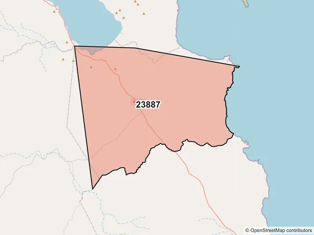 Mapa del código postal 23887, Loreto, Baja California Sur