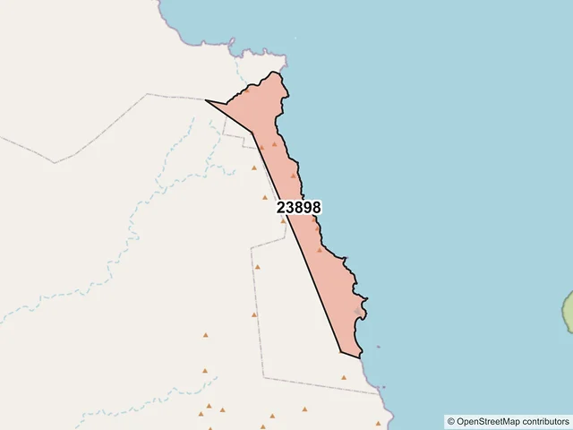 Mapa del código postal 23898, Loreto, Baja California Sur