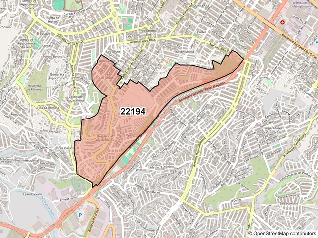 Mapa del código postal 22194, Tijuana, Baja California