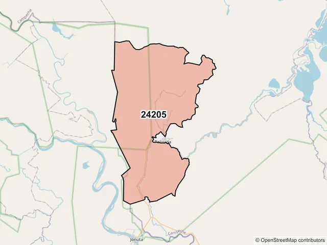 Mapa del código postal 24205, Palizada, Campeche