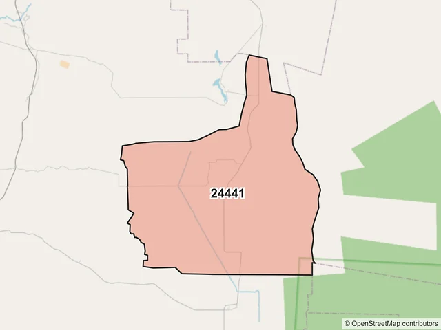 Mapa del código postal 24441, Champotón, Campeche
