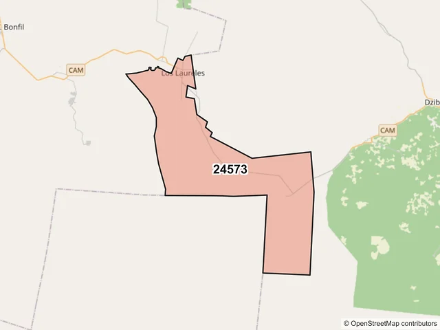 Mapa del código postal 24573, Campeche, Campeche