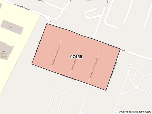 Mapa del código postal 07455, Gustavo A. Madero, Ciudad de México