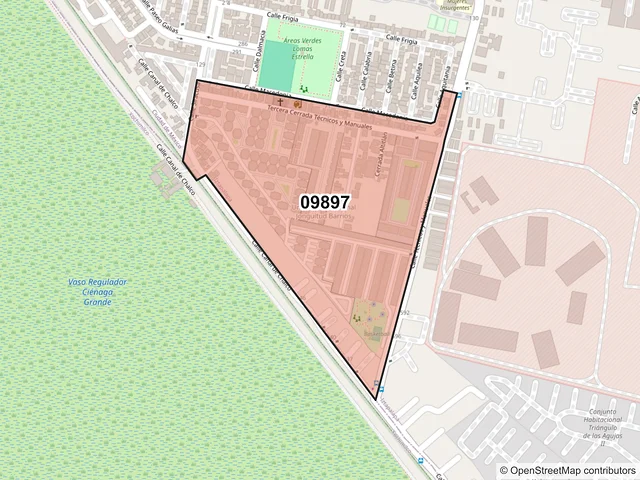 Mapa del código postal 09897, Iztapalapa, Ciudad de México