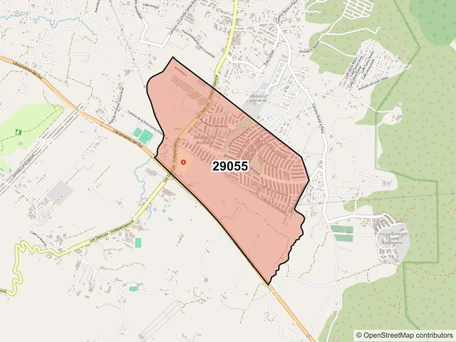 Mapa del código postal 29055, Tuxtla Gutiérrez, Chiapas