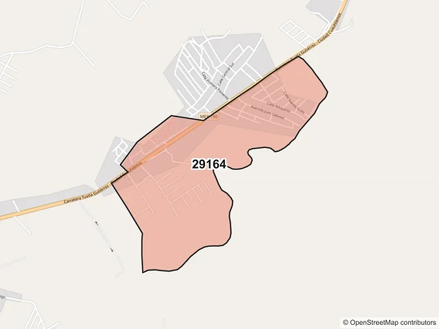 Mapa del código postal 29164, Chiapa de Corzo, Chiapas