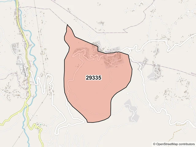 Mapa del código postal 29335, Chamula, Chiapas