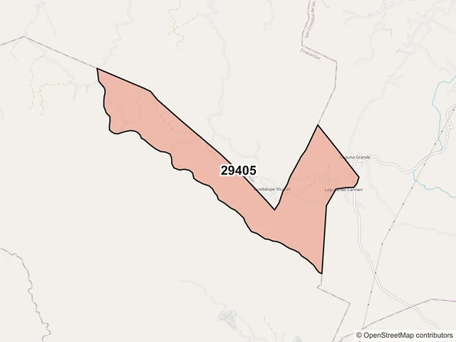 Mapa del código postal 29405, San Lucas, Chiapas