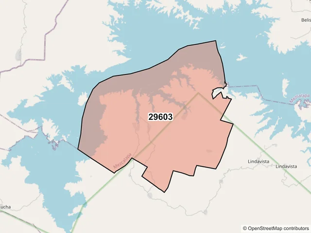 Mapa del código postal 29603, Mezcalapa, Chiapas