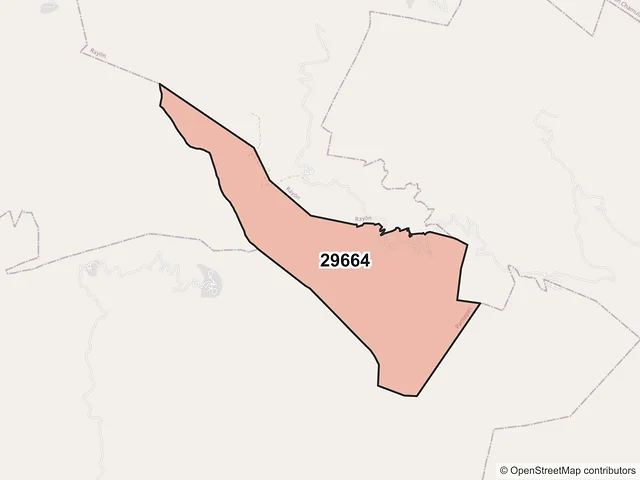 Mapa del código postal 29664, Pantepec, Chiapas