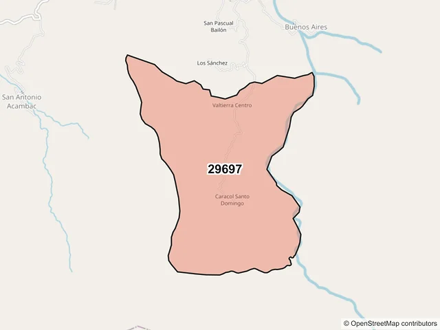 Mapa del código postal 29697, Chapultenango, Chiapas