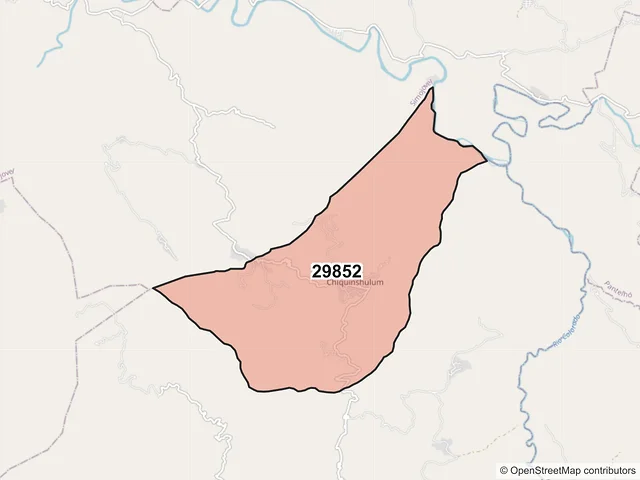 Mapa del código postal 29852, Chalchihuitán, Chiapas