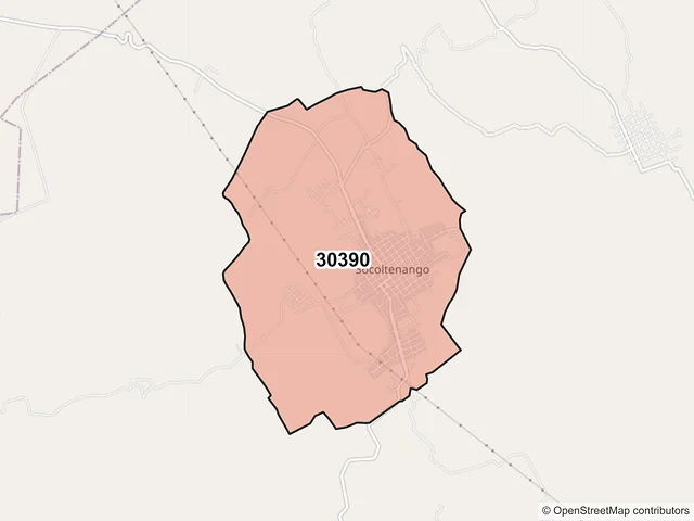Mapa del código postal 30390, Socoltenango, Chiapas