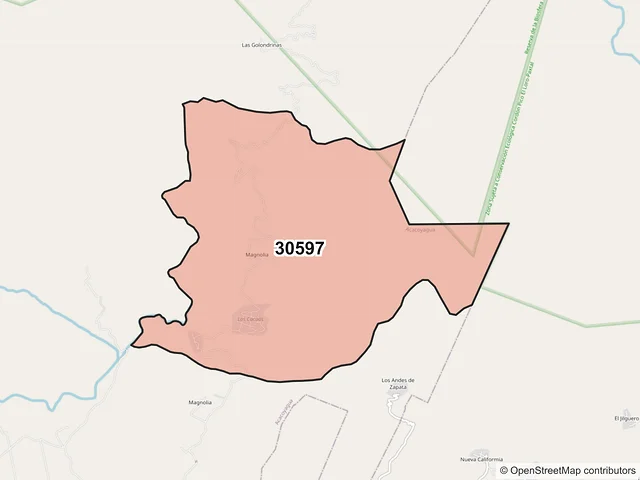 Mapa del código postal 30597, Acacoyagua, Chiapas