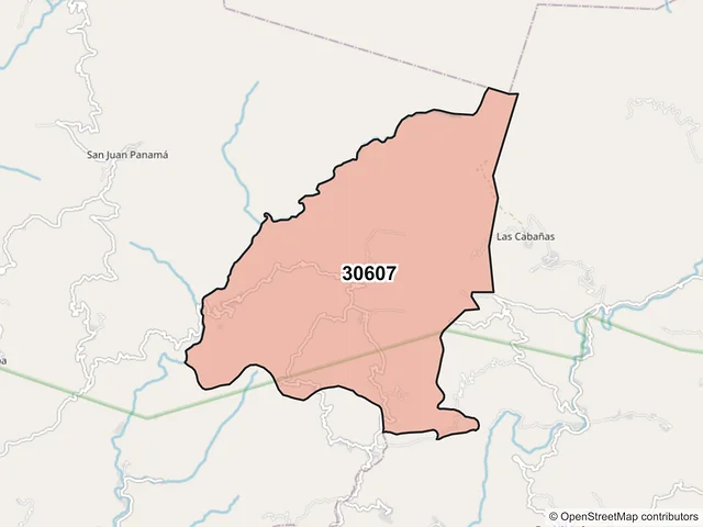 Mapa del código postal 30607, Escuintla, Chiapas