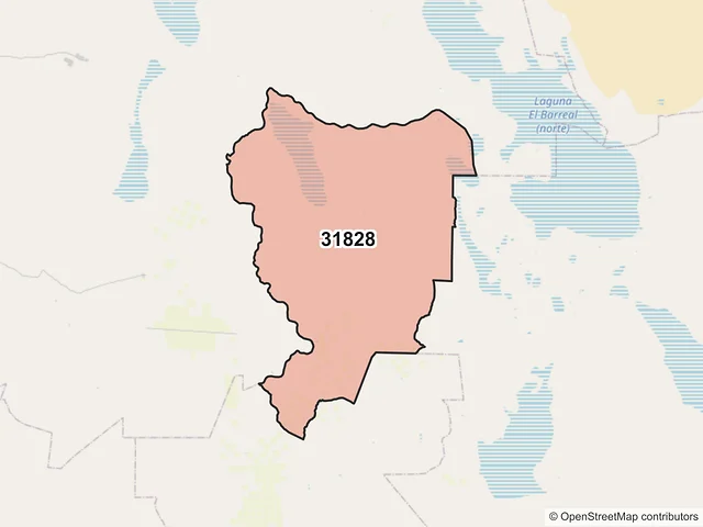 Mapa del código postal 31828, Ascensión, Chihuahua