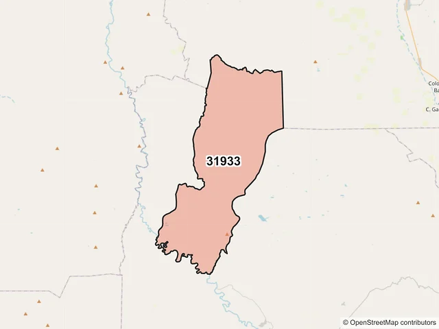 Mapa del código postal 31933, Ignacio Zaragoza, Chihuahua