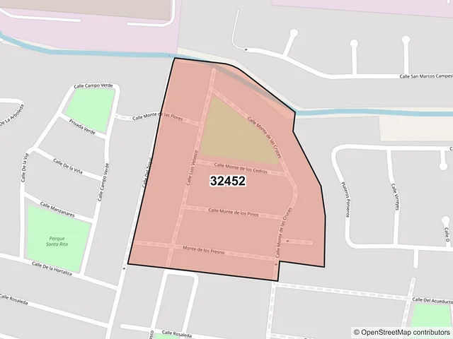 Mapa del código postal 32452, Juárez, Chihuahua