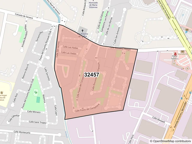 Mapa del código postal 32457, Juárez, Chihuahua