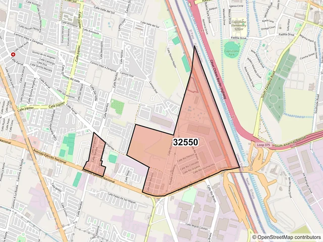 Mapa del código postal 32550, Juárez, Chihuahua