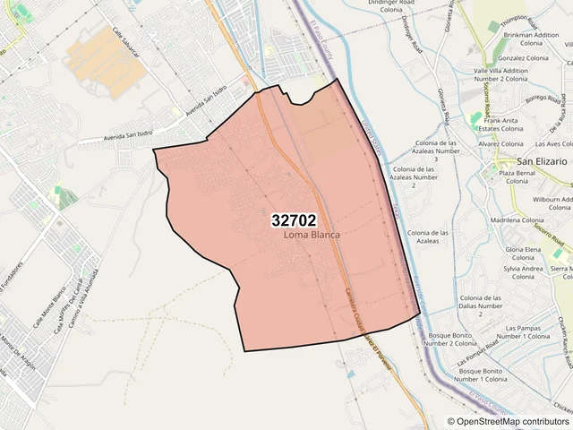Mapa del código postal 32702, Juárez, Chihuahua