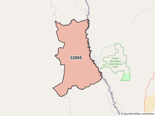 Mapa del código postal 32895, Ojinaga, Chihuahua
