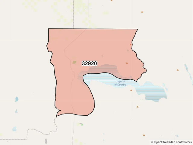 Mapa del código postal 32920, Aldama, Chihuahua