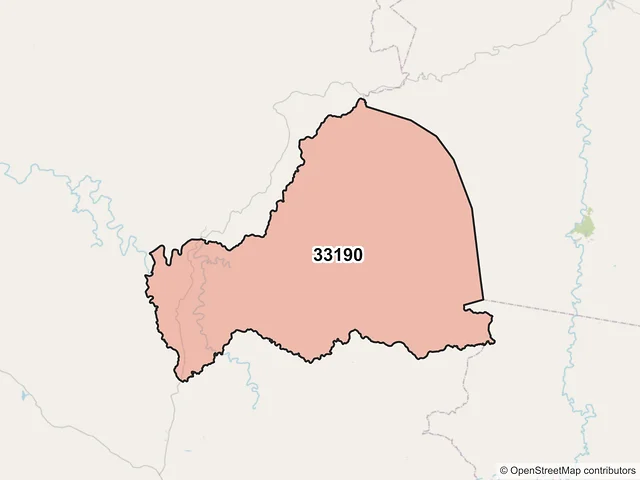 Mapa del código postal 33190, Guachochi, Chihuahua