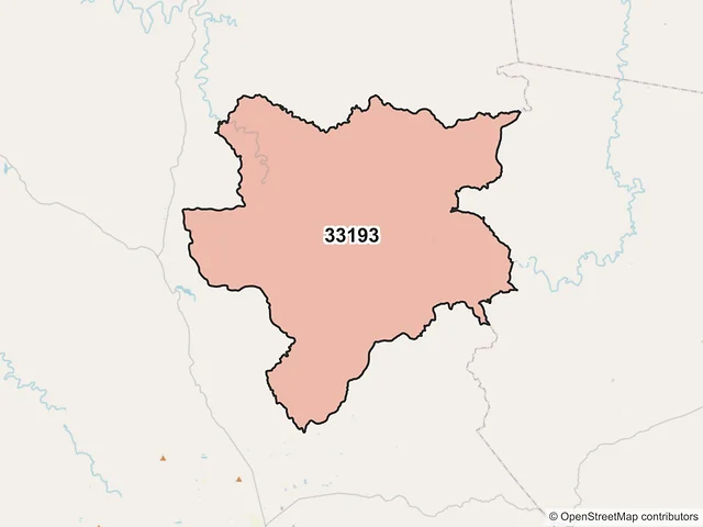 Mapa del código postal 33193, Guachochi, Chihuahua
