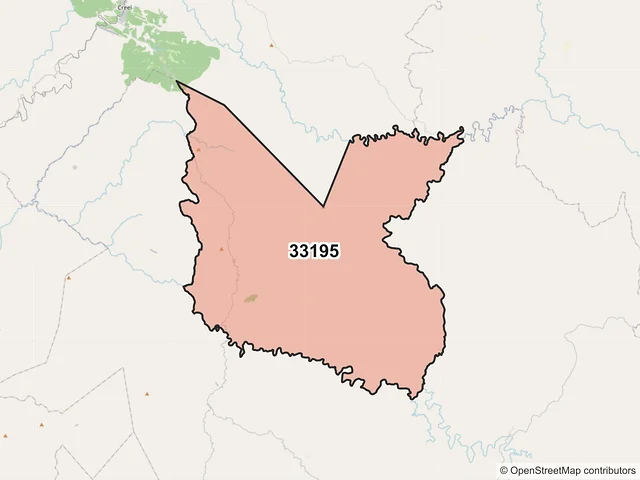 Mapa del código postal 33195, Guachochi, Chihuahua