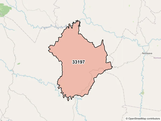 Mapa del código postal 33197, Guachochi, Chihuahua