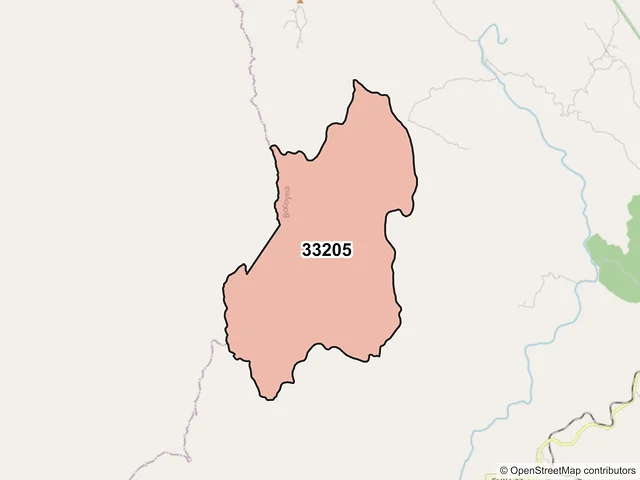 Mapa del código postal 33205, Bocoyna, Chihuahua