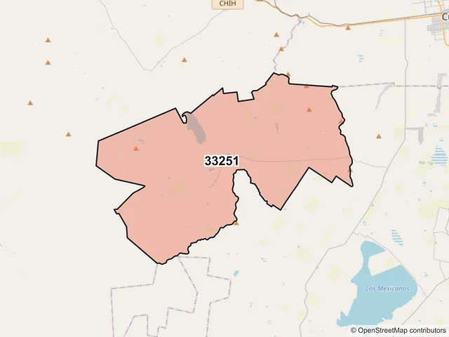 Mapa del código postal 33251, Cusihuiriachi, Chihuahua