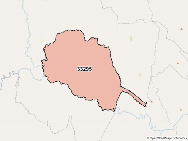 Mapa del código postal 33295, Carichí, Chihuahua
