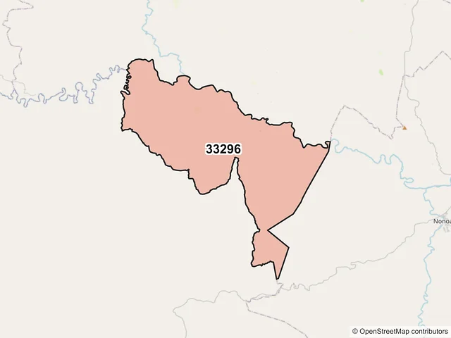 Mapa del código postal 33296, Carichí, Chihuahua