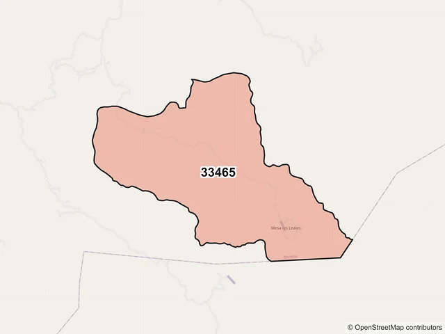 Mapa del código postal 33465, Morelos, Chihuahua