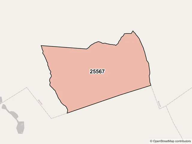 Mapa del código postal 25567, Abasolo, Coahuila de Zaragoza
